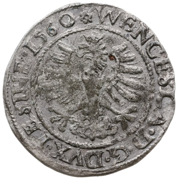 grosz 1560, Cieszyn; Aw: Orzeł górnośląski i nap