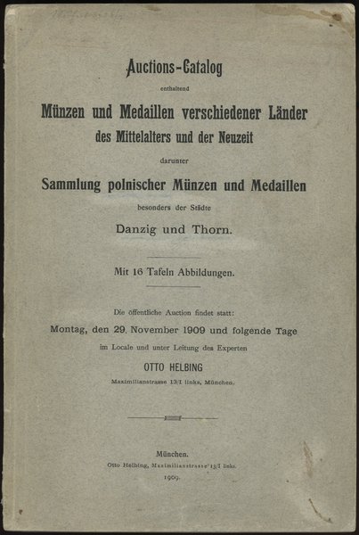 Otto Helbing; katalog aukcyjny Sammlung polnisch