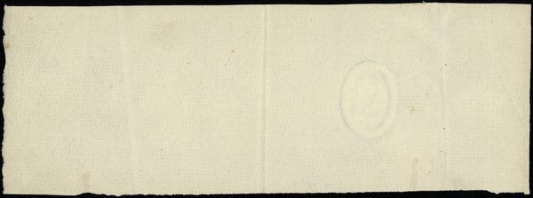 papier do druku banknotu 2 złote z 1863 roku; ze
