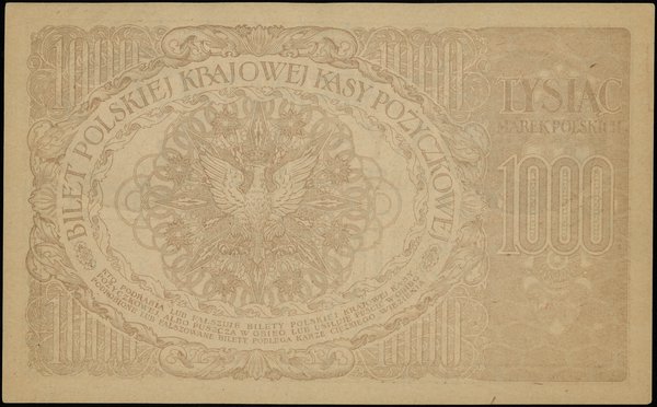 1.000 marek polskich, 17.05.1919, seria AC, numeracja 0434410, znak wodny plaster miodu”