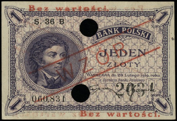 1 złoty 29.02.1919