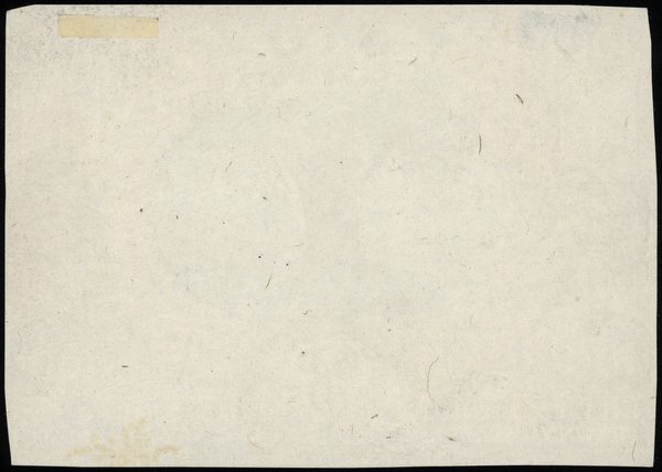 jednostronny próbny druk banknotu 100 złotych emisji 2.06.1932, wykonany w pracowni E. Gaspe, u dołu sygnatury J. MEHOFFER INV. oraz E. GASPE SC., odmienna kolorystyka niż na obiegowym banknocie, format 121x86 mm