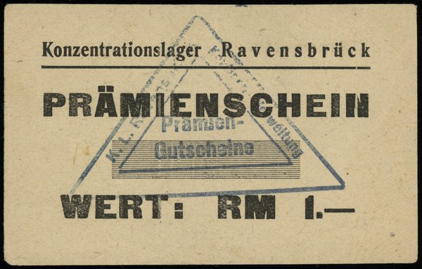 Konzentrationslager Ravensbrück; bon na 1 markę;