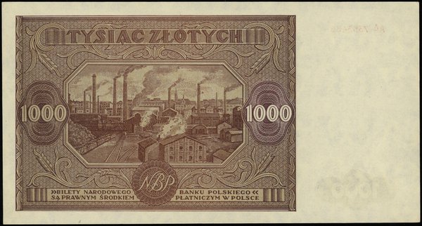 1.000 złotych 15.01.1946, seria AA, numeracja 7353486