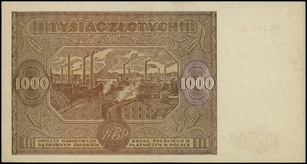 1.000 złotych 15.01.1946, seria zastępcza Wb., numeracja 1686690