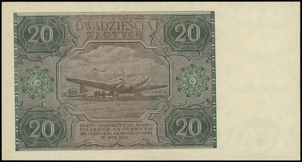 20 złotych 15.05.1946; seria G, numeracja 007808