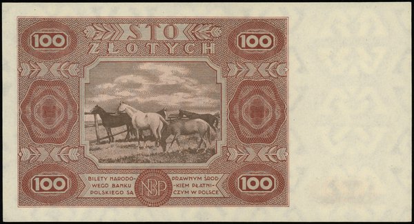 100 złotych 15.07.1947; seria E, numeracja 72022