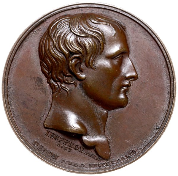 medal z 1803 roku (IV rok republiki) autorstwa Romain-Vincenta Jeuffroy oraz Dominique’a Vivant Denona poświęcony sprowadzeniu posągu Wenus Medycejskiej do Paryża
