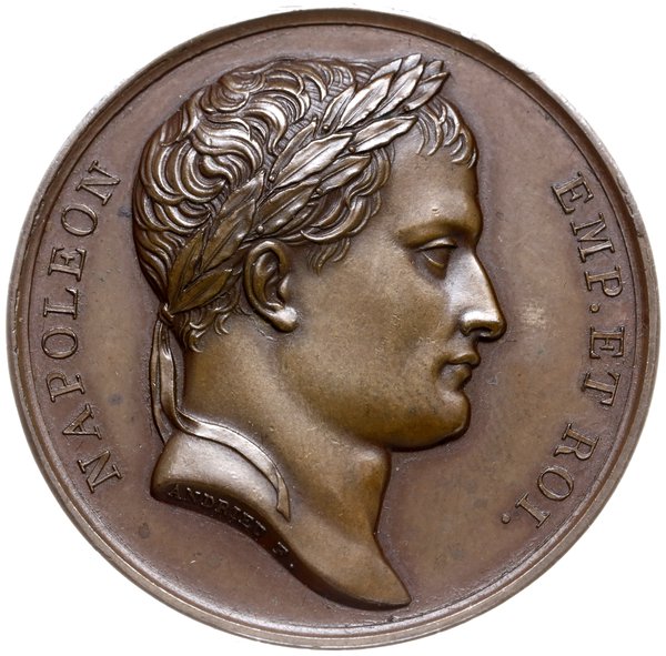medal z 1812 roku autorstwa Andrieu oraz Denon’a wybity z okazji zdobycia Wilna