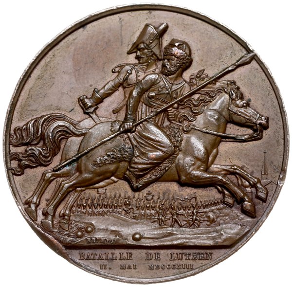 medal z 1813 roku autorstwa Denon’a, Depaulis’a i Brenet’a wybity z okazji bitwy pod Lützen