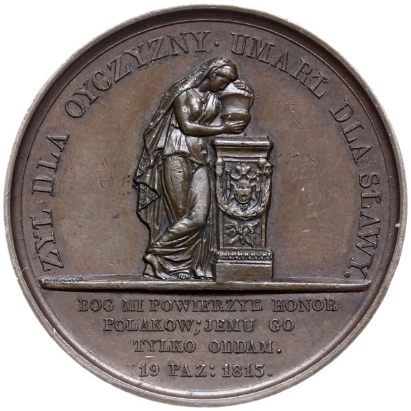 medal z 1813 roku autorstwa Franciszka Caunoisa 
