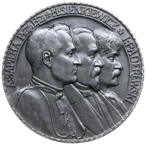 medal z 1915 roku autorstwa Jana Wysockiego Polonia devastata”