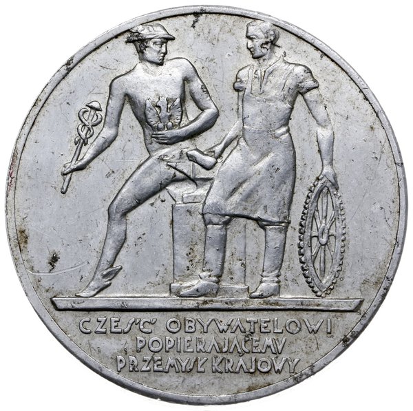 medal z 1929 roku autorstwa nieznanego artysty wybity z okazji Wystawy Krajowej w Poznaniu przez Fabrykę  maszyn Wł. Stefański z Warszawy