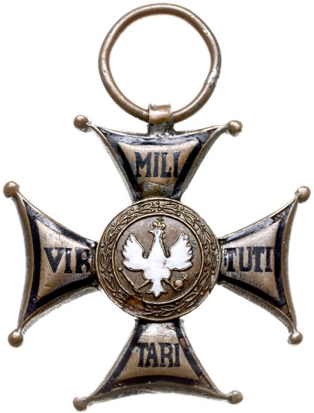Krzyż Srebrny Orderu Virtuti Militari, klasa V, wykonany przez W. Krupskiego i J. Matulewicza, na stronie odwrotnej numer 4574, nadany w 1921 roku ułanowi 18. Pułku Ułanów Pomorskich Marianowi Rafińskiemu za wojnę 1918-1920