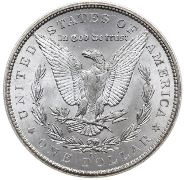 dolar 1883 CC, Carson City; typ Morgan Head; pię