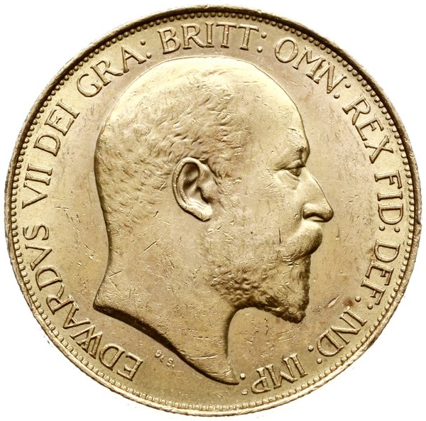 5 funtów 1902, Londyn; Seaby 3965, Fr. 398; złot