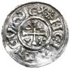 denar 1002-1009, Ratyzbona, mincerz Ag; Hahn 27c1.2; srebro 18 mm, 0.94 g, gięty