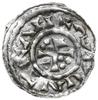 denar 1039-1042, Ratyzbona; Hahn 43A.1; srebro 18 mm, 1.23 g, gięty