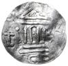 denar 1034-1045, mennica Würzburg; Aw: Napis w formie krzyża BRVNO, wokoło S KILIANVS; Rw: Budowla..