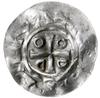 denar typu OAP, 983-1002, Goslar; Aw: Kapliczka z belkami, po bokach λ i ω, ATEAHLHT; Rw: Krzyż i ..