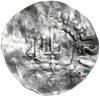 denar 1030-1045; Aw: Głowa brodatego władcy trzy
