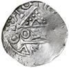 naśladownictwo denara bawarskiego Henryka V Mozelskiego (1018-1026); Aw: Napis w formie krzyża HIN..