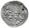 denar 1108-1138; Aw: Biskup z księgą i rycerz z 