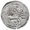 denar po 1166 roku (?); Aw: Książę na tronie, tr