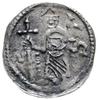 denar 1173-1185/90, men. Wrocław; Aw: Biskup z krzyżem i biblią, z lewej N, z prawej SΛ; Rw: Rycer..