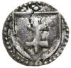 denar koronny 1386-1399, mennica Wschowa; Aw: Orzeł piastowski z poziomymi skrzydłami; Rw: Podwójn..