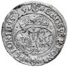 grosz 1594, Olkusz; Aw: Popiersie króla i napis wokoło, pod popiersiem króla znaki mennicze: słone..