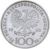 100 złotych 1982, Szwajcaria; Jan Paweł II; srebro 30 mm, próby ‘750’; Parchimowicz 294b; nakład 3..