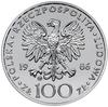 100 złotych 1986, Szwajcaria; Jan Paweł II; srebro 30 mm, próby ‘750’; Parchimowicz 294f; nakład t..