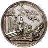 Niderlandy; medal z 1738 roku autorstwa N. von Swinderen’a wybity z okazji 25. rocznicy  zawarcia ..