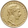 1 korona 1860 A, Wiedeń; Fr. 408, Herinek 210, MzA s. 339; złoto 11.03 g, liczne wytarcia i uderze..