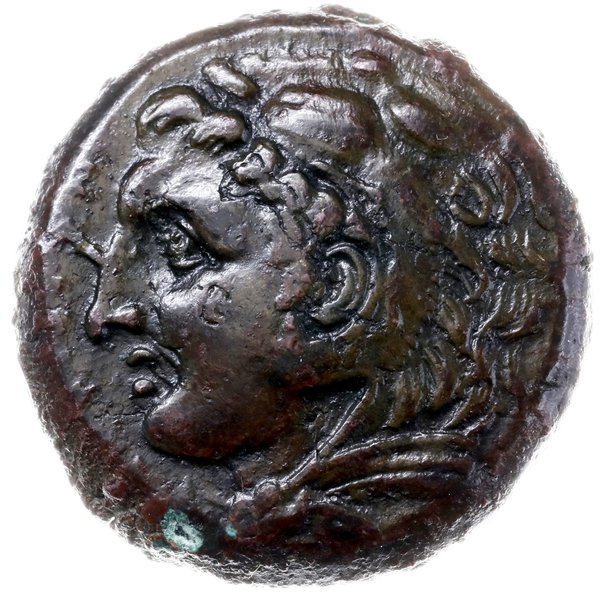 brąz ok. 278-276 pne; Aw: Głowa Heraklesa w lewo