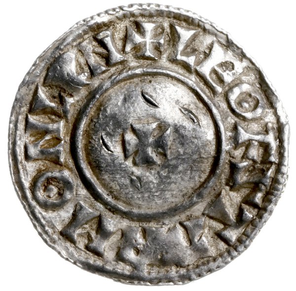 denar typu small cross, 1009-1017, mennica Londyn, mincerz Leofstan