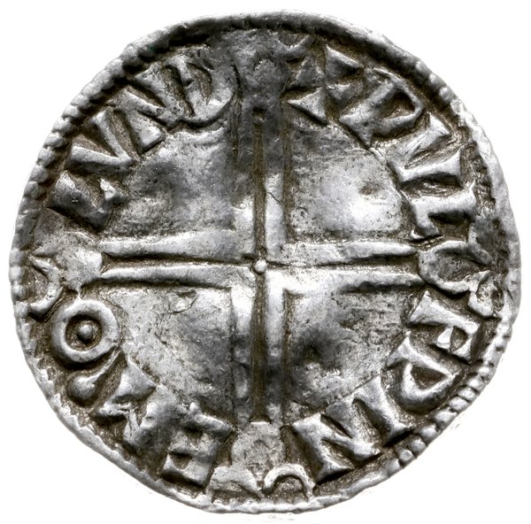 denar typu long cross, 997-1003, mennica London, mincerz Wulfwine