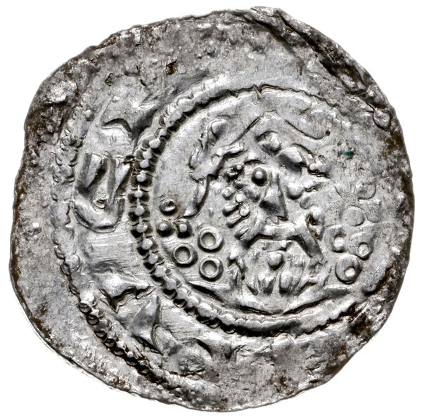 denar; Aw: Popiersie cesarza w koronie na wprost