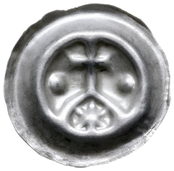 brakteat, ok. 1277-1288; Krzyż na arkadzie, pod 