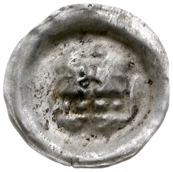 brakteat, ok. 1287-1298; Korona z krzyżem u góry