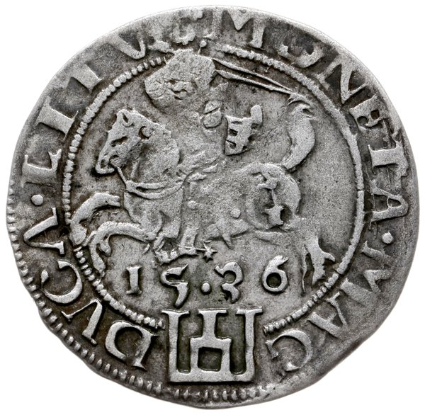 grosz 1536, Wilno; odmiana bez litery pod Pogoni