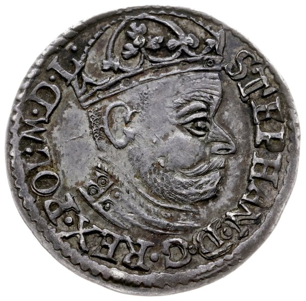 trojak 1582, Olkusz; duże popiersie króla; Iger 