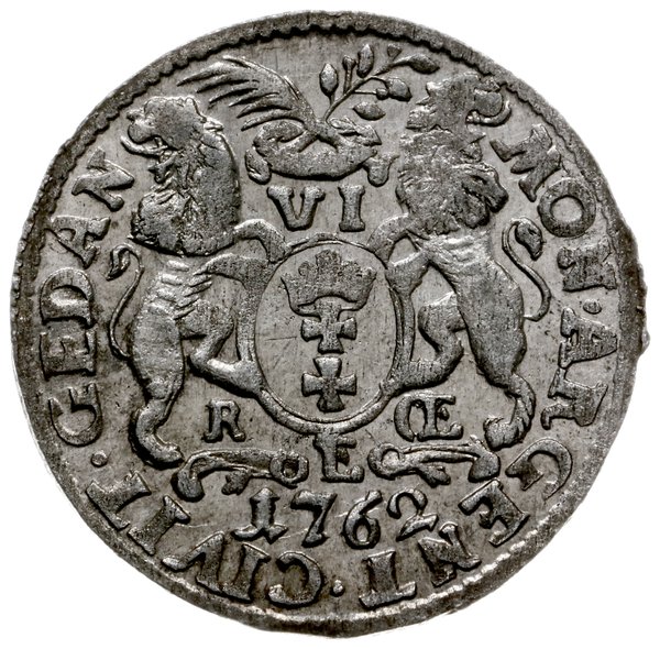szóstak 1762, Gdańsk; CNG 413.II.a, Kahnt 730; p
