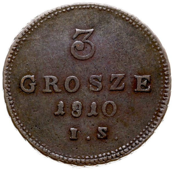 3 grosze 1810 IS, Warszawa