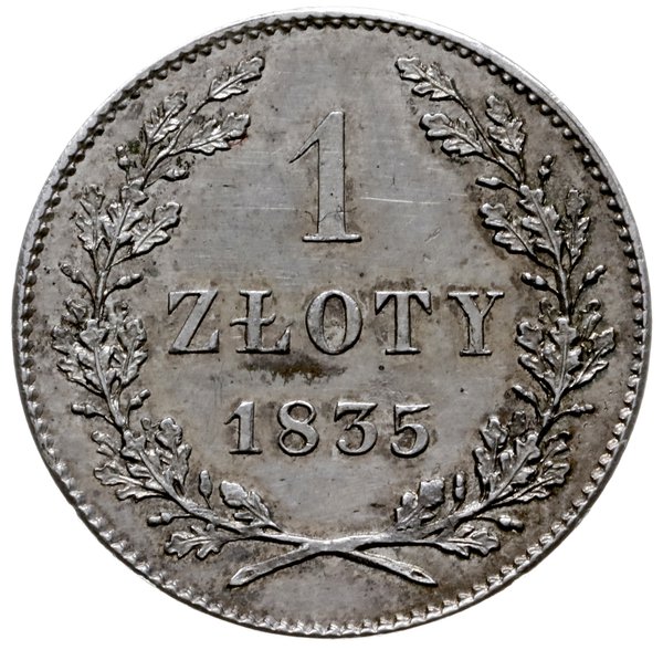 1 złoty 1835, Wiedeń; Bitkin 1, Plage 294; leciu
