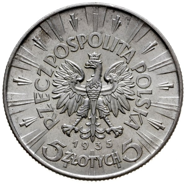 5 złotych 1935, Warszawa; Józef Piłsudski; Parch