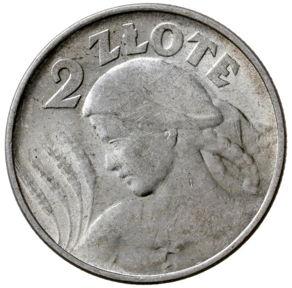 2 złote 1924, Filadelfia; popiersie kobiety z kł