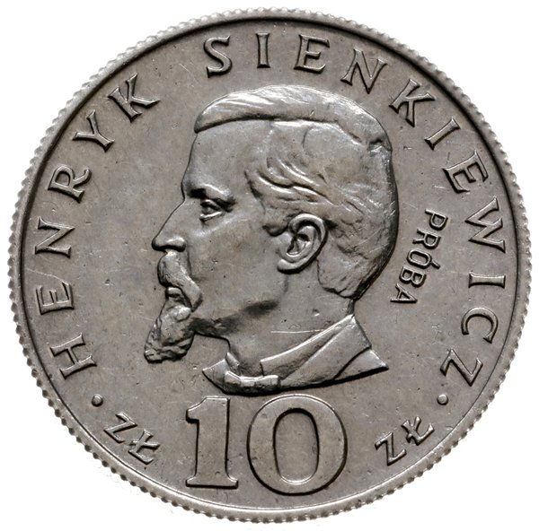 10 złotych 1974, Warszawa; Henryk Sienkiewicz, w