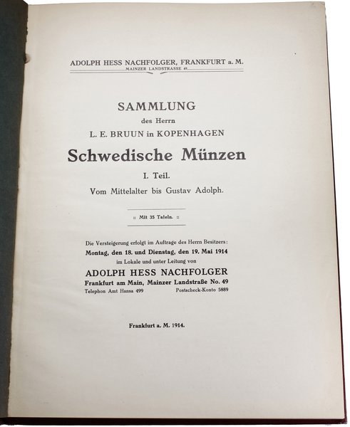 Adolph Hess Nachfolger, Frankfurt a. M. Katalog 